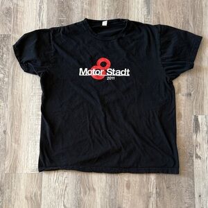 Motor Stadt Black T-Shirt for Men